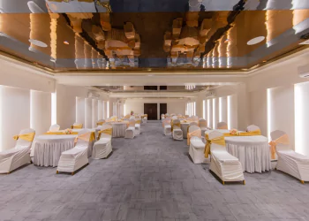 Interior party hall decoration