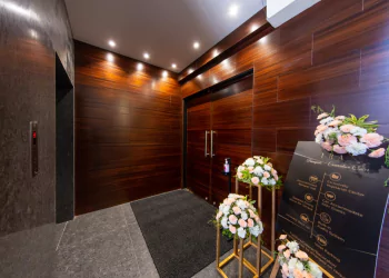 Interior party hall decoration